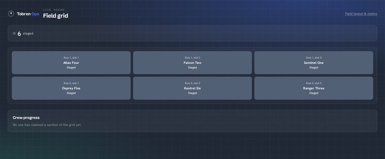 The board the flightline runs on.
